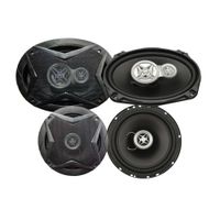Combo de 4 Parlantes para Auto  16 cm 2 vías y 6x9 cm 3 vías