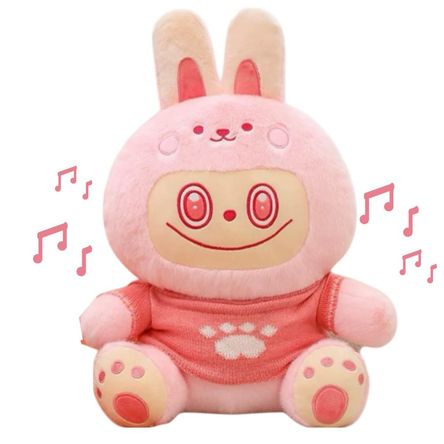 Labubu Have A Seat Oso Rosa con Luces y Sonido - Promart
