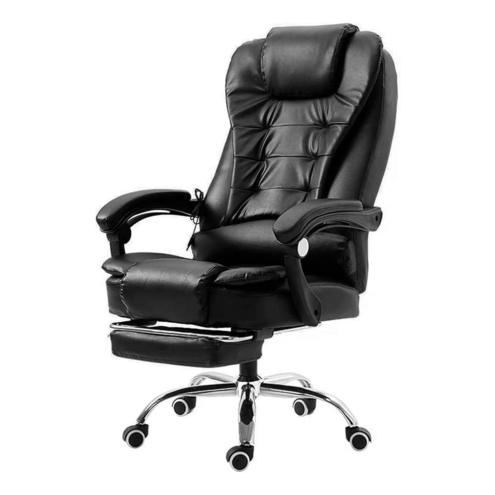 Silla Giratoria Evox CT809F con Reposapiés y Masajeador de 7 Puntos para Escritorio y Oficina