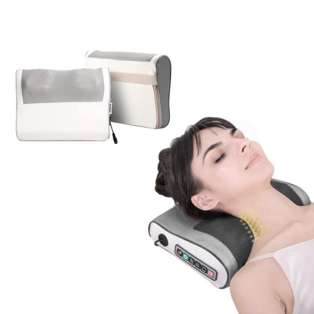 Almohada Masajeadora Eléctrica Espalda Bomidi Mp1 Blanco