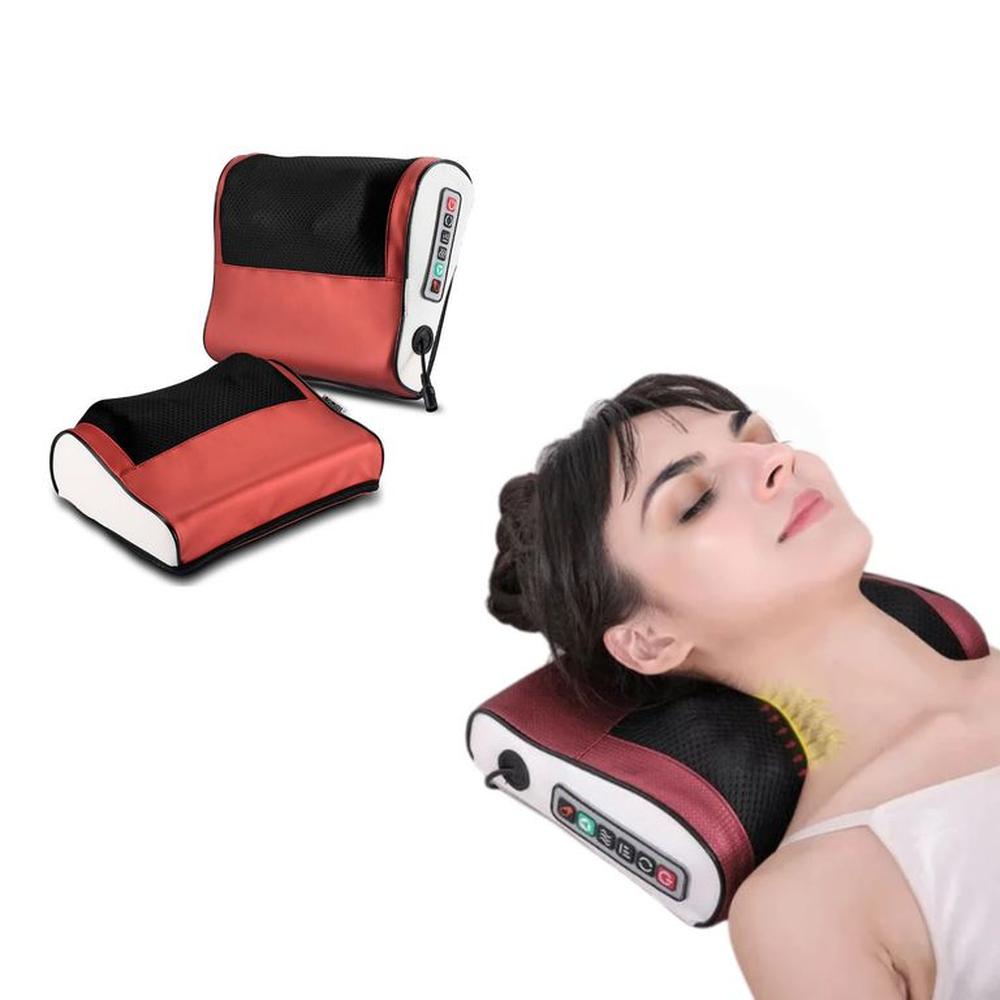 Almohada Masajeadora Eléctrica Espalda Bomidi Mp1 Rojo