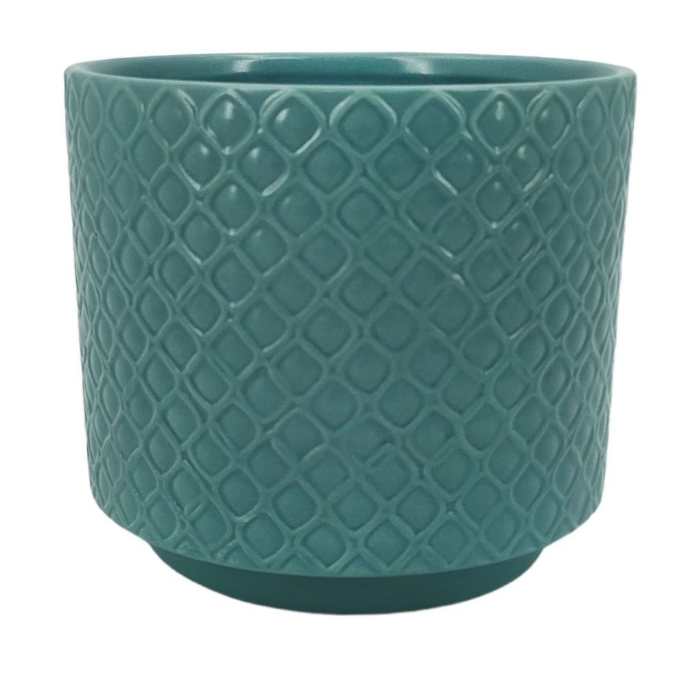 Maceta Cerámica Azul Acero Orange