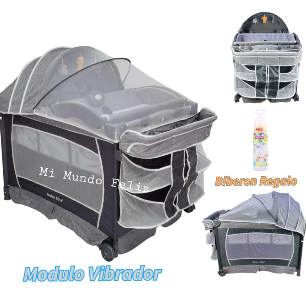 Cuna Corral Para Bebe Grand Cuna Verona Musical Gris