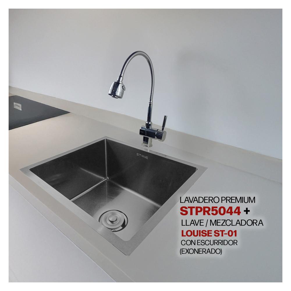 Combo De Lavadero Premium STPR5044 + Llave / Mezcladora Louise ST-01 Con Escurridor (Exonerado)