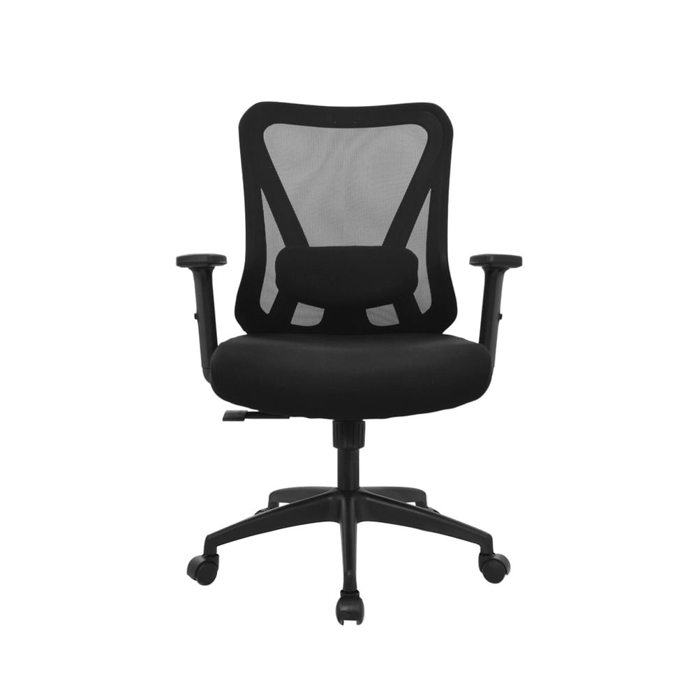 Silla Ergonómica Reclinable Dolphin Negro Gerente Brazo 3D. Nylon Ofideas
