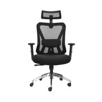 Silla Ergonómica Reclinable Dolphin Negro Presidente Brazo 3D. Aluminio Ofideas