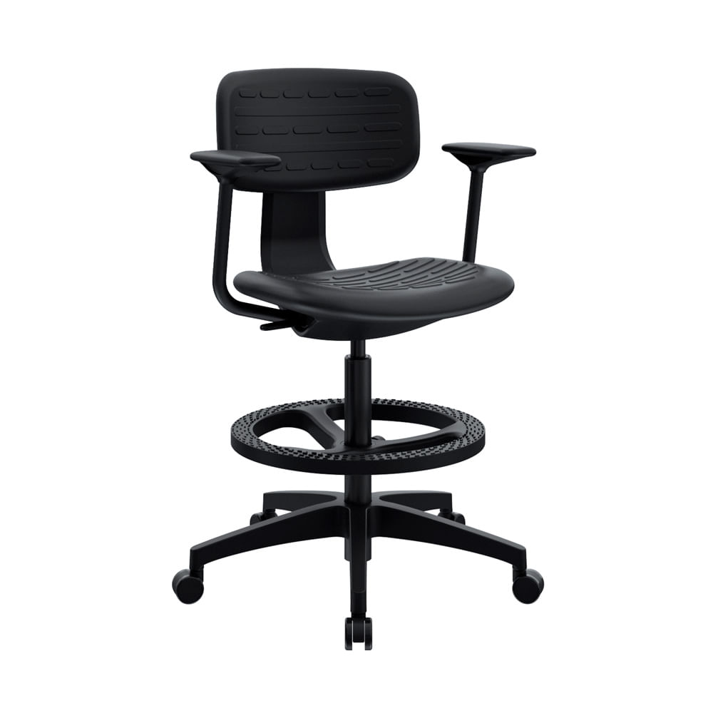 Silla Cajero Multifuncional Kan Cb Negro Nylon Ofideas
