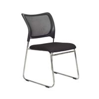 Silla de Visita Fija Iso Malla Negro Ofideas