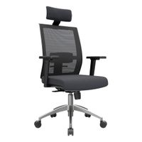 Silla de Oficina Ergonómica Noha Negro Presidente Aluminio Ofideas