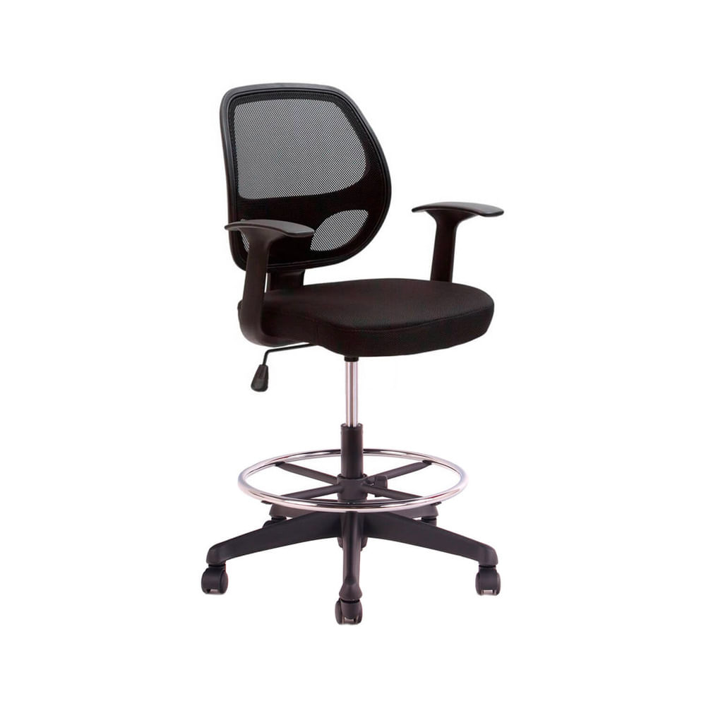 Silla Cajera Ergonómica Con Apoyabrazos Malí Negro Ofideas