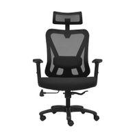 Silla Ergonómica Mecanismo Lap Dolphin Negro Presidente Brazo Regulable Nylon Ofideas