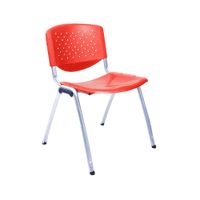 Silla De Oficina Fija Prisma Estructura Gris Color Rojo Ofideas