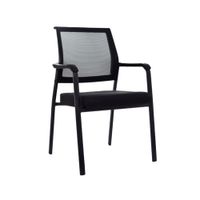 Silla de Visita Fija Interlocutor Mia Cb Con Posabrazos Negro Ofideas