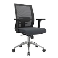 Silla de Oficina Ergonómica Noha Negro Gerente Aluminio Ofideas