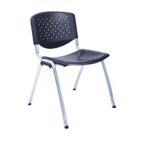 Silla De Oficina Fija Prisma Estructura Gris Color Negro Ofideas