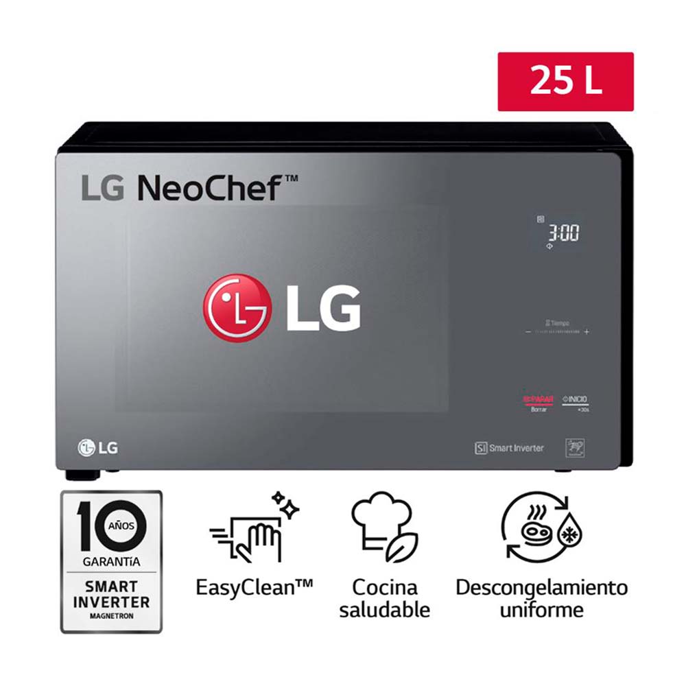 Horno Microondas LG EasyClean 25L Negro MS2596DIR
