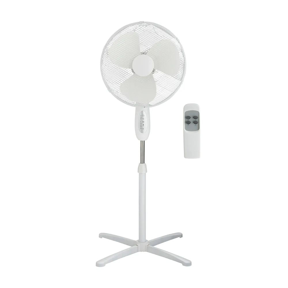 Ventilador de Pedestal Equation Altona RT 4 Blanco 45W con Control Remoto 3 Aspas