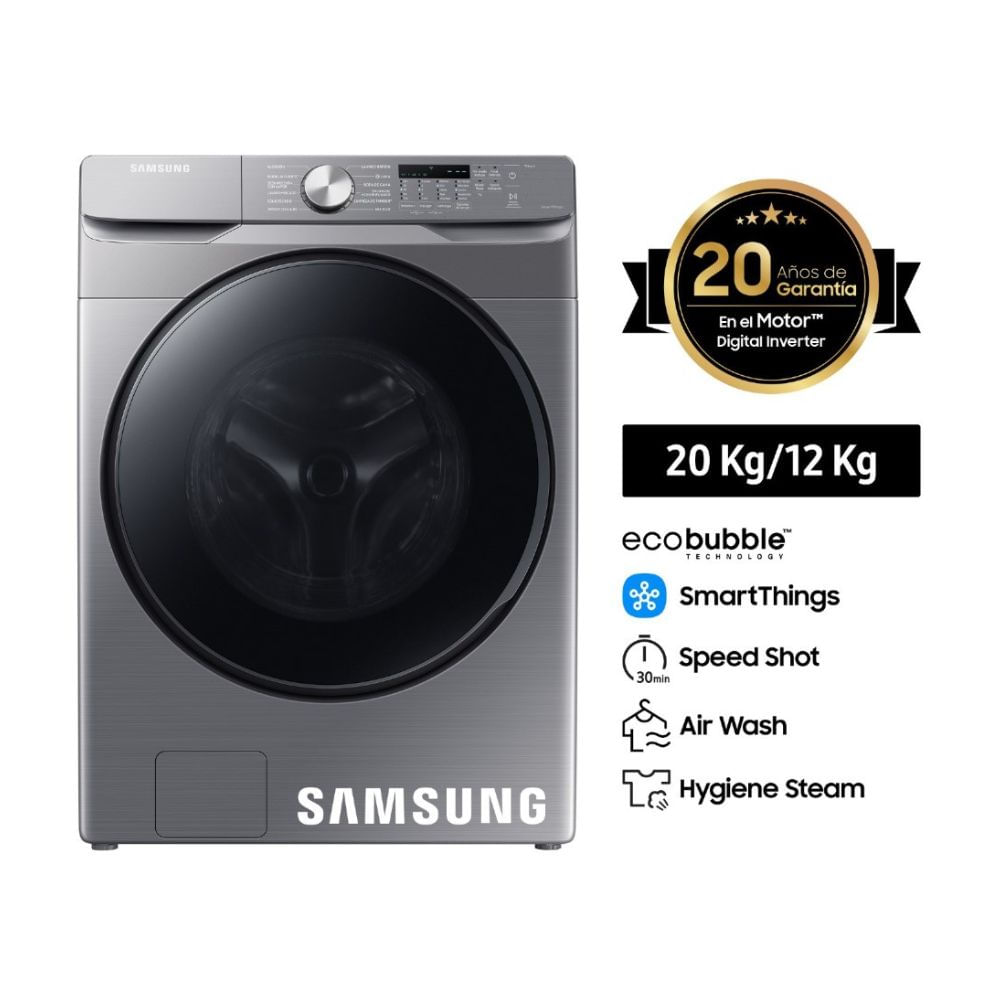 Lavaseca Samsung EcoBubble 20kg/12kg Gris WD20T6000GP/PE