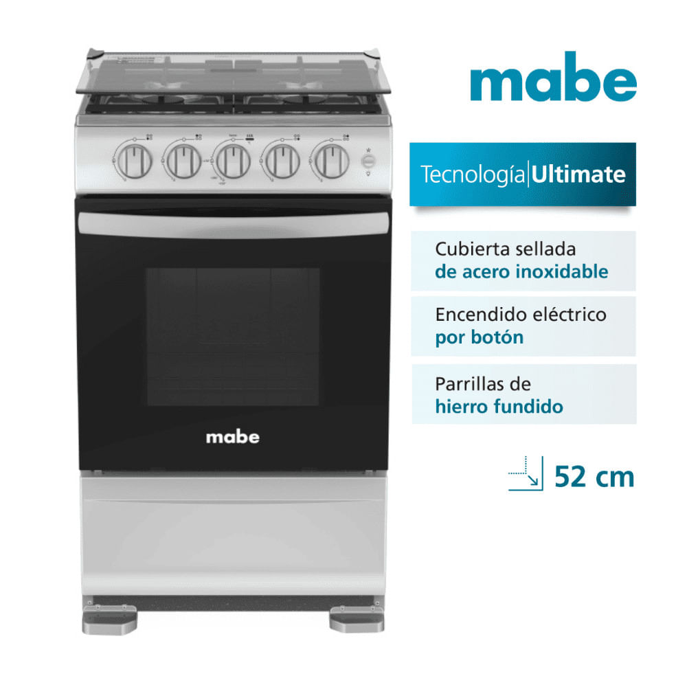 Cocina de Pie a Gas 52cm Mabe EMP5120GP2 Grafito