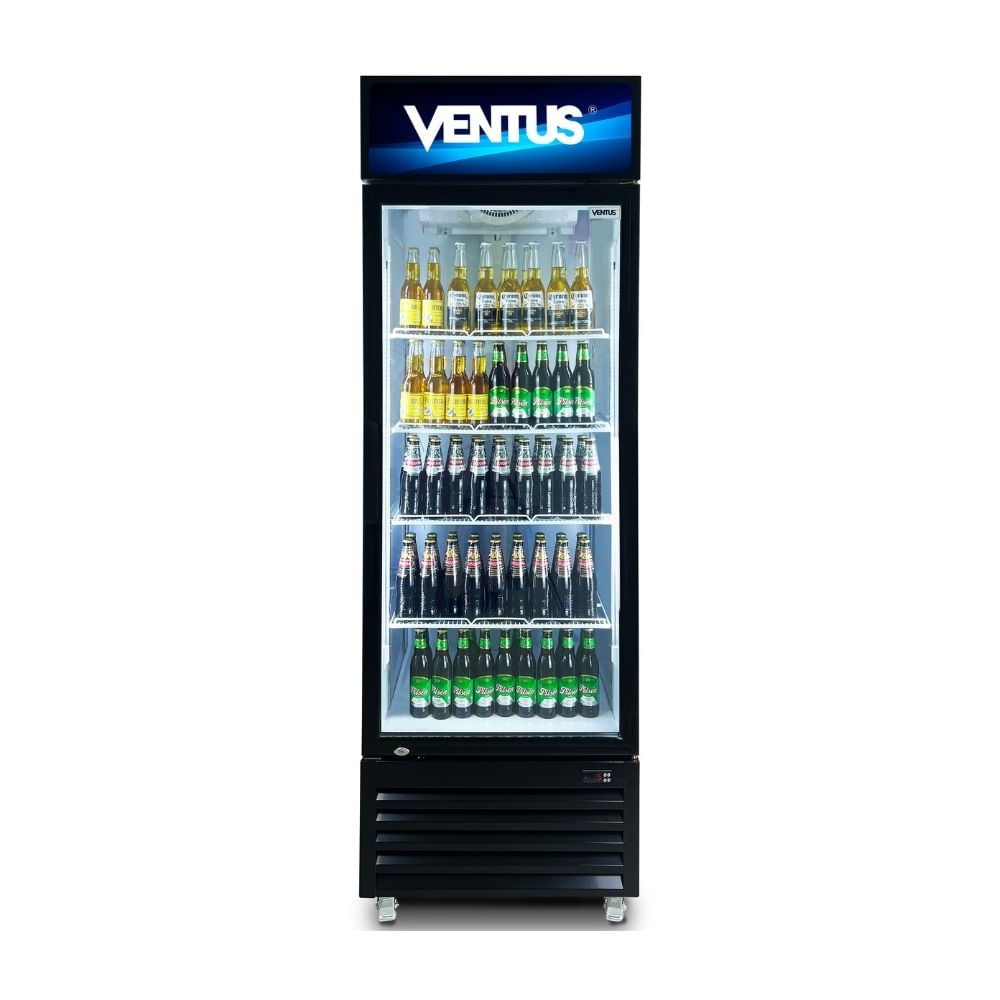 Visicooler Ventus para cervezas VCSZ-360L Subzero 1 Puerta Vidrio 360L Negro