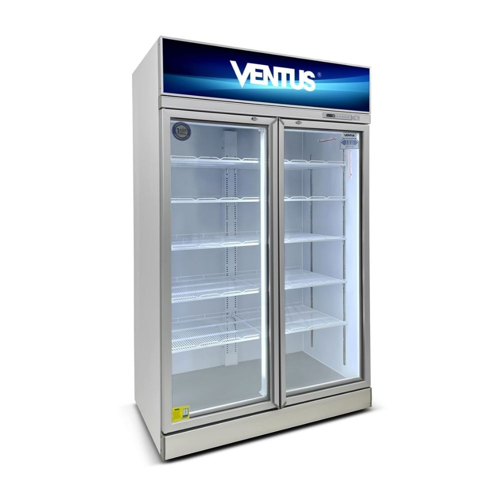 Vitrina Refrigeradora Ventus Visicooler VCTM900L Plata de Acero Antideslizante