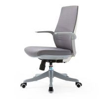 Silla Ergonómica Basculante Estela Gerencial Brazo Abatible Gris Ofideas