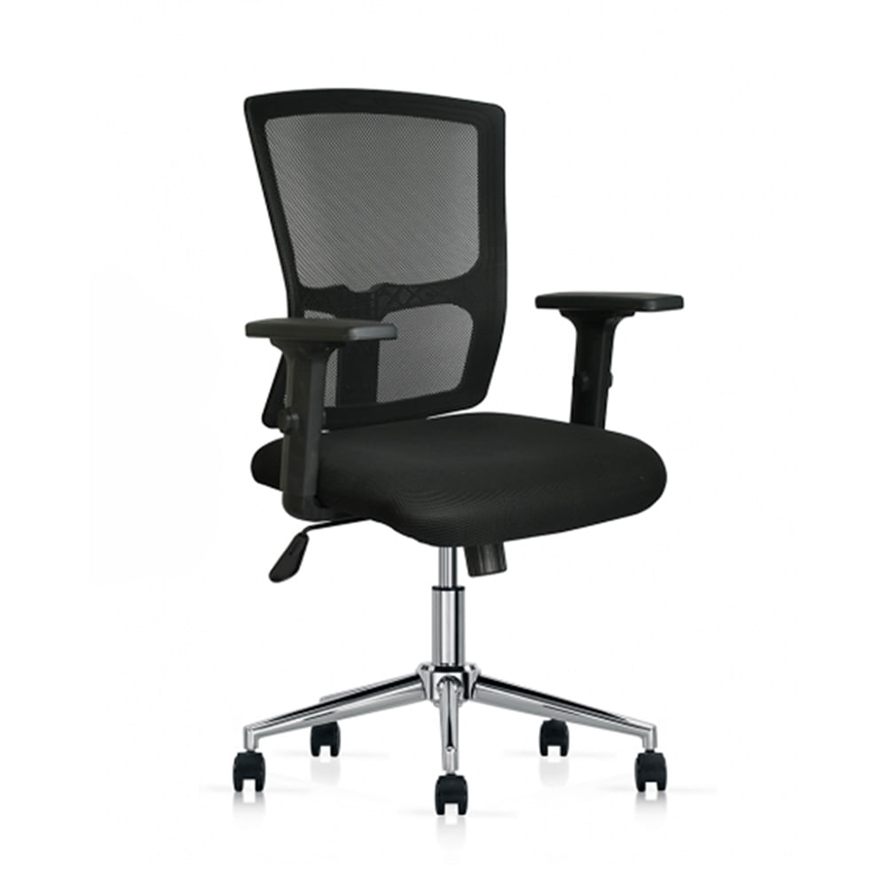 Silla Mecanismo Basculante Visso Brazos 2D Negro Ofideas