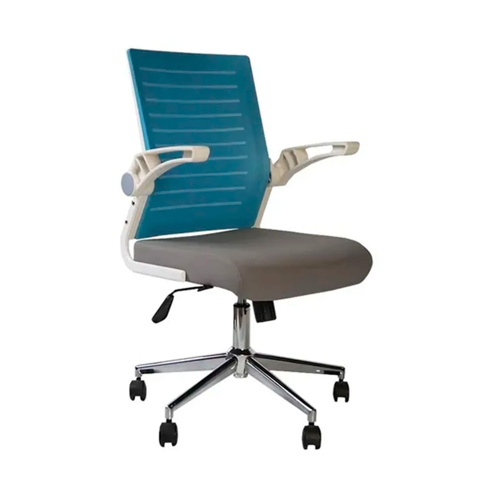 Silla Ergonómica Basculante Zeus Brazos Abatibles Celeste Ofideas