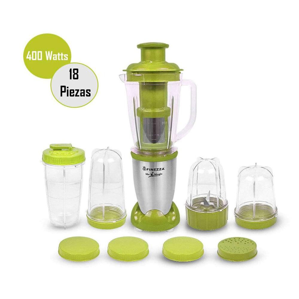 Licuadora Personal Multiusos Mr Magic 18 Piezas Verde