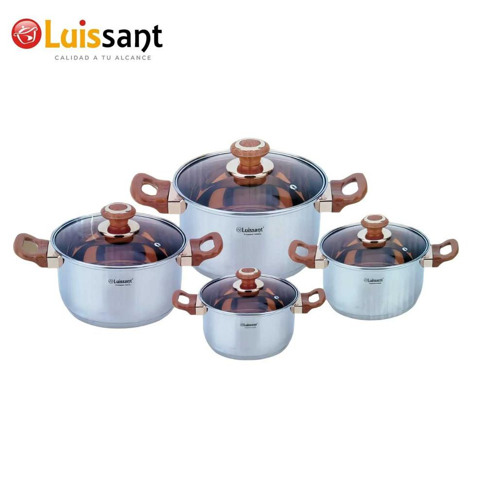 Juego de ollas Luissant LU 1104A 8 Piezas Marrón