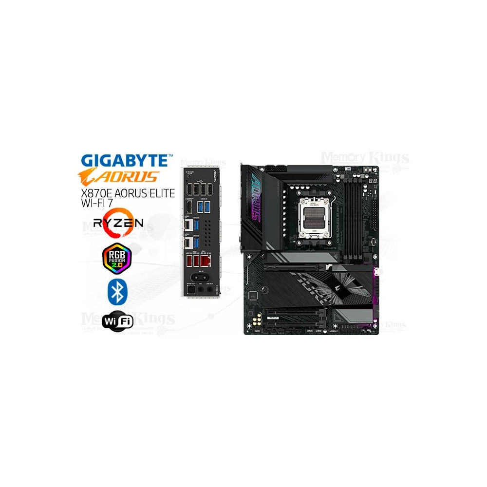 Placa base Gigabyte X870E Aorus Elite WiFi 7 ATX para alto rendimiento y conectividad avanzada