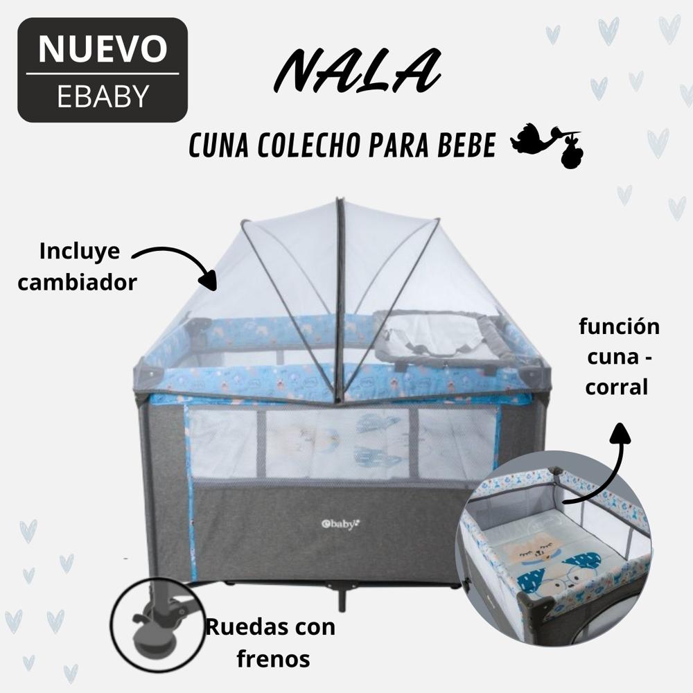 Cuna Colecho Corral Nala con cambiador Azul Dark