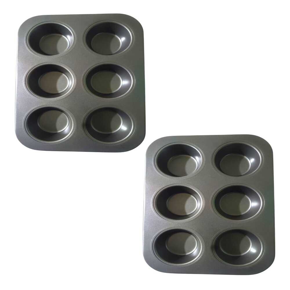 Dos Moldes Para Cupcake de 6 Uds Antiadherente