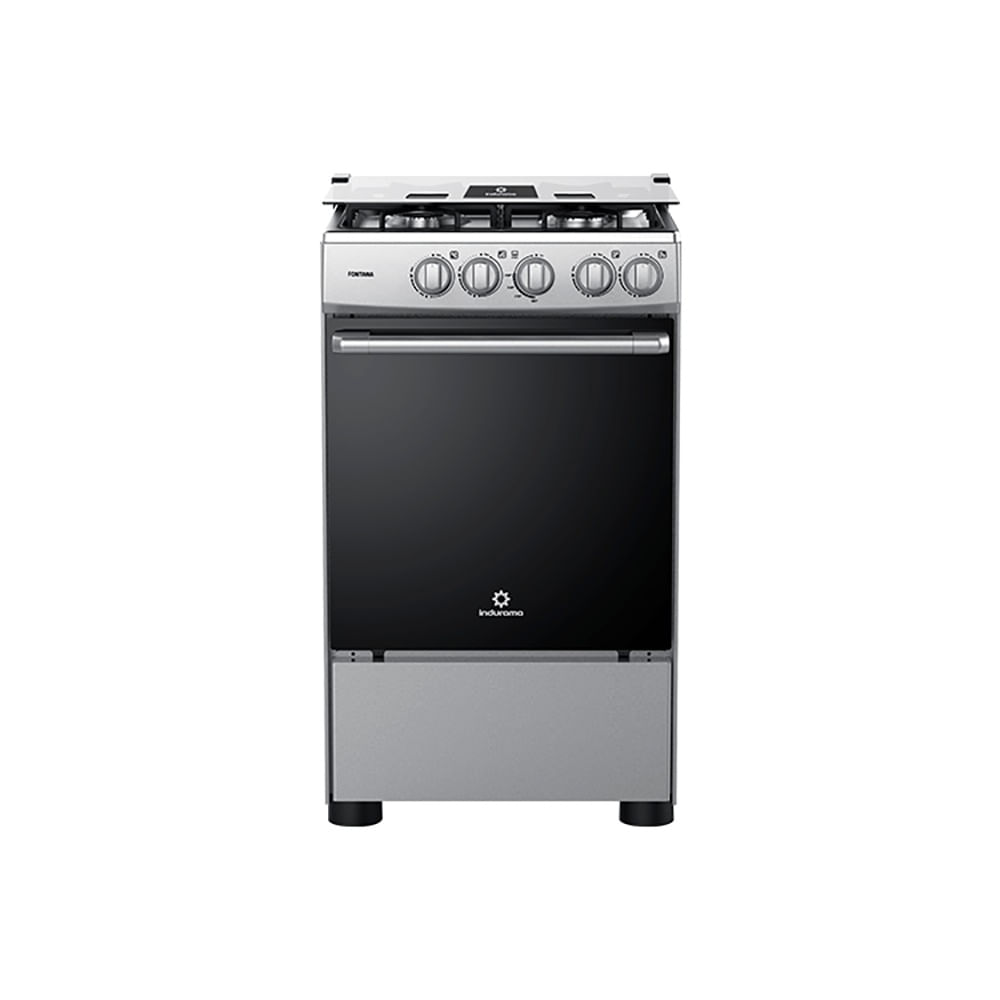 Cocina Indurama Fontana De Pie a Gas 4 Quemadores Gris