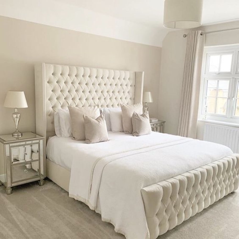 Cama Box Tarima + Cabecera capitonen Queen Decora