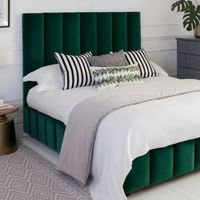 Cama Box Tarima + Cabecera Reall Verde 2 Plazas Decora