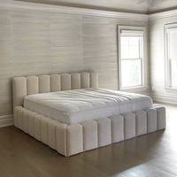 Cama Box Tarima + Cabecera Lian Beige 1.5 Plazas Decora
