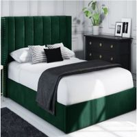 Cama Box Tarima + Cabecera Marks Verde Queen Decora