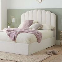 Cama Box Tarima + Cabecera Natural  Beige  King Decora