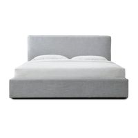 Cama Box Tarima + Cabecera Ciel Plomo  Queen Decora