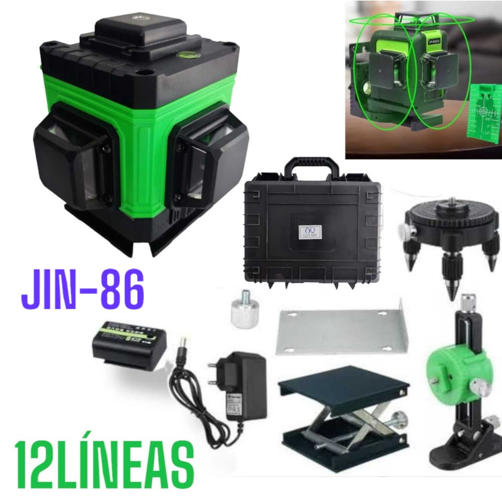 Láser Autonivelante 3D con Haz de Luz Verde Nivelador de 16Líneas 360° Green
