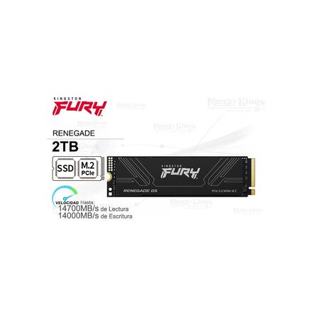 Ssd Kingston Fury Renegade 2Tb Nvme Gen 5 - Almacenamiento De Alta Velocidad Para Gamers SFYR2S/2T0