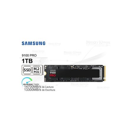Samsung 9100 Pro Ssd 1Tb M.2 2280, Pcie 5.0 X4 Nvme 2.0 - Alta Velocidad Y Rendimiento Superior MZ-VAP1T0B/AM