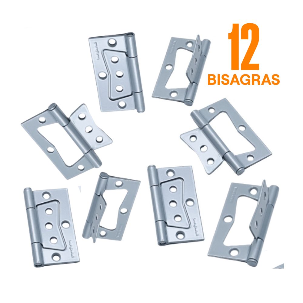 Bisagra Omega 3 x 3 Liviana 1.8mm Aluminio 12 Unidades Werken