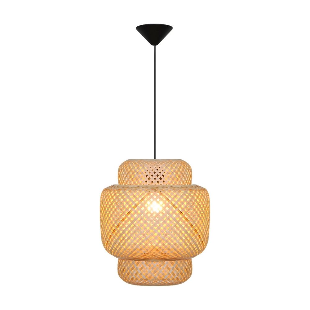 Lámpara Colgante Orange Panal 1 Luz E27 Bambú