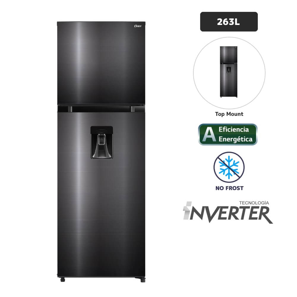 Refrigerador OSTER 264L No Frost OS-PNFMI0902BDI Negro