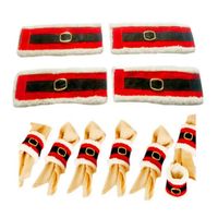 Set de servilletero de papa noel de navidad MULTICOLOR