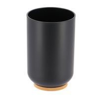 Vaso de Baño Orange Modelo 6174237 Estriado de Poliresina Negro/Bambú