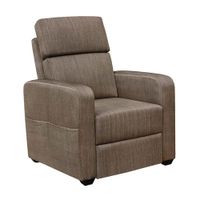 Sillón Reclinable Fe con bolsillo Marrón