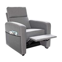 Sillón Reclinable Fe con bolsillo Plata